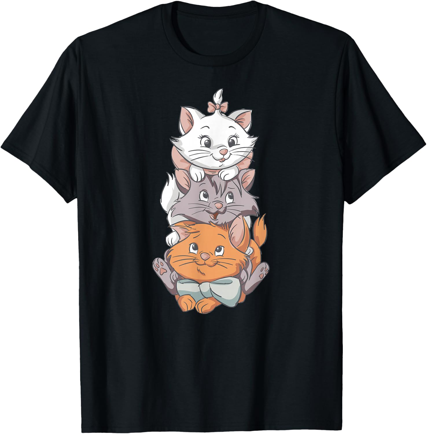 Aristocats Cute Cats , Black, S T-Shirt - T-Shirt | Black