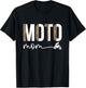 Moto Mom Leopard Motocross Mom Motocross Mother T-Shirt - T-Shirt | Black