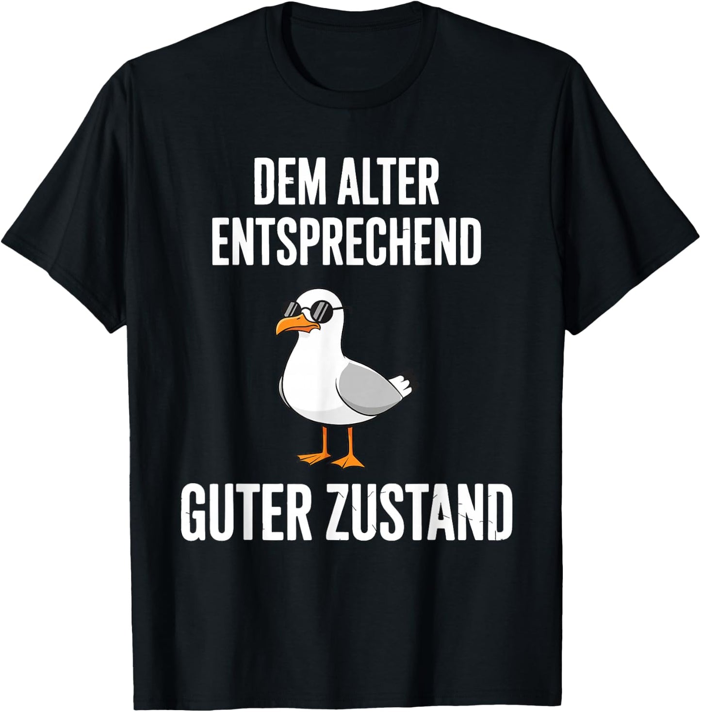 Dem Alter Entsprechend Guter Zustand Möwe T-Shirt - T-Shirt | Black