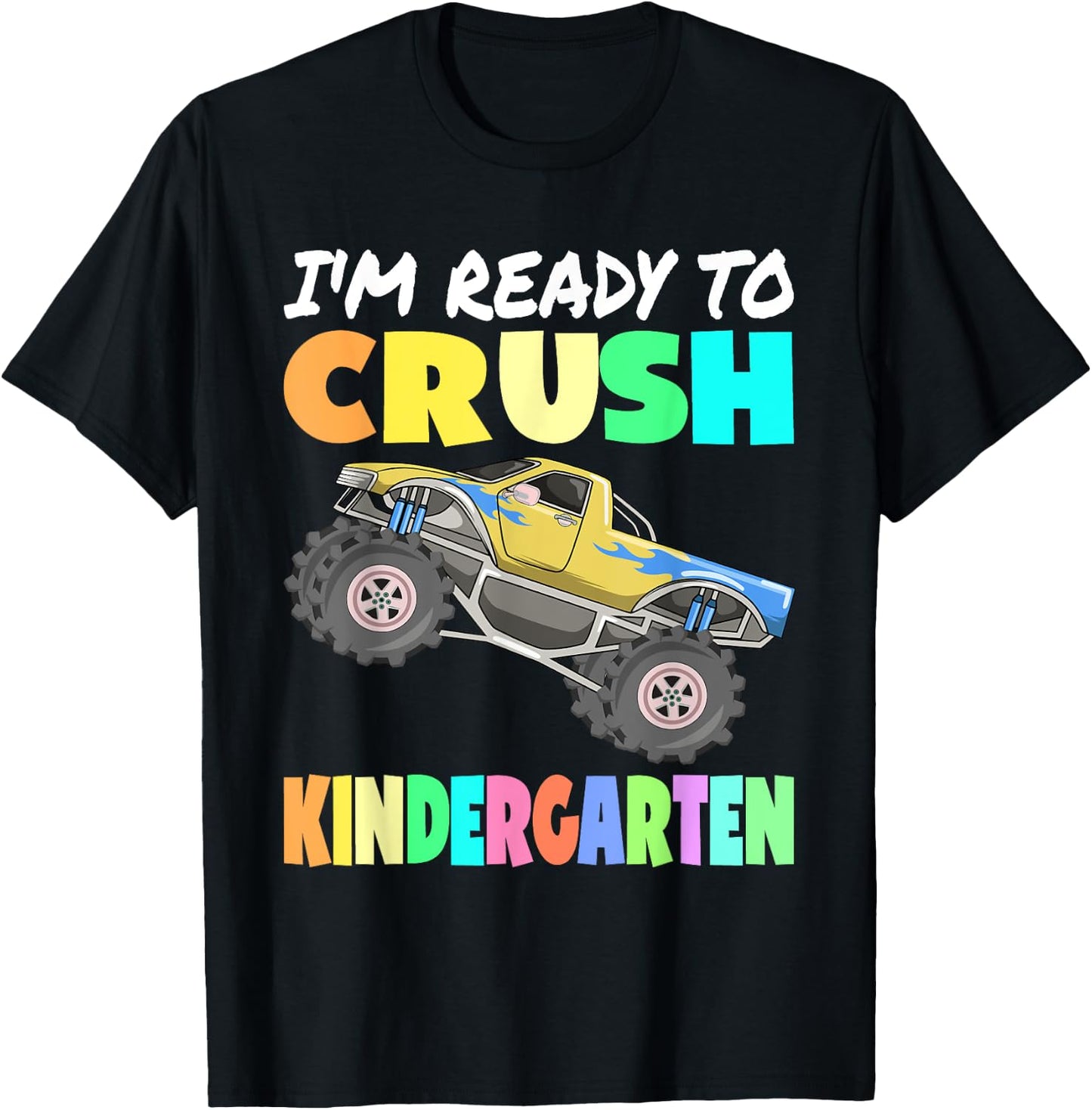 I'm Ready To Crush Kindergarten Dinosaur Back to School Boys T-Shirt - T-Shirt | Black