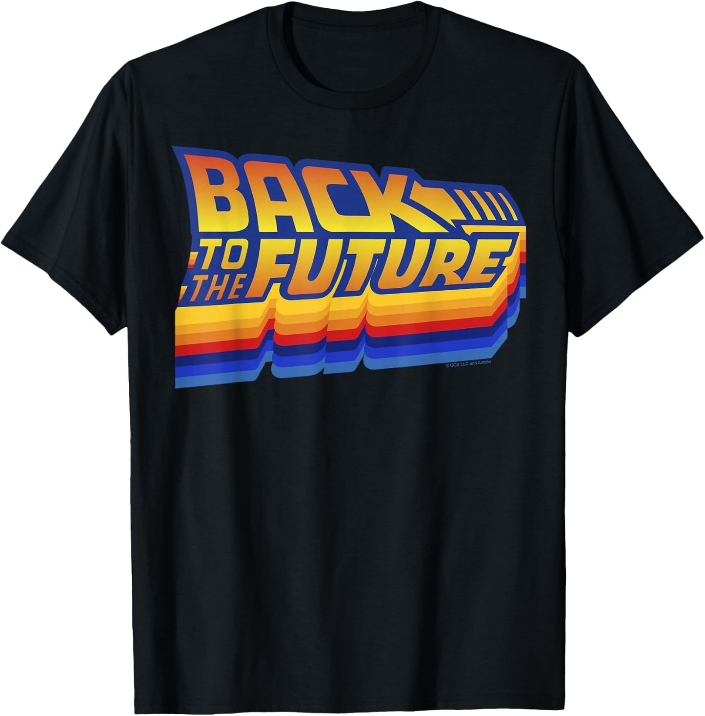 Back to The Future 35th Anniversary Retro Logo T-Shirt - T-Shirt | Black