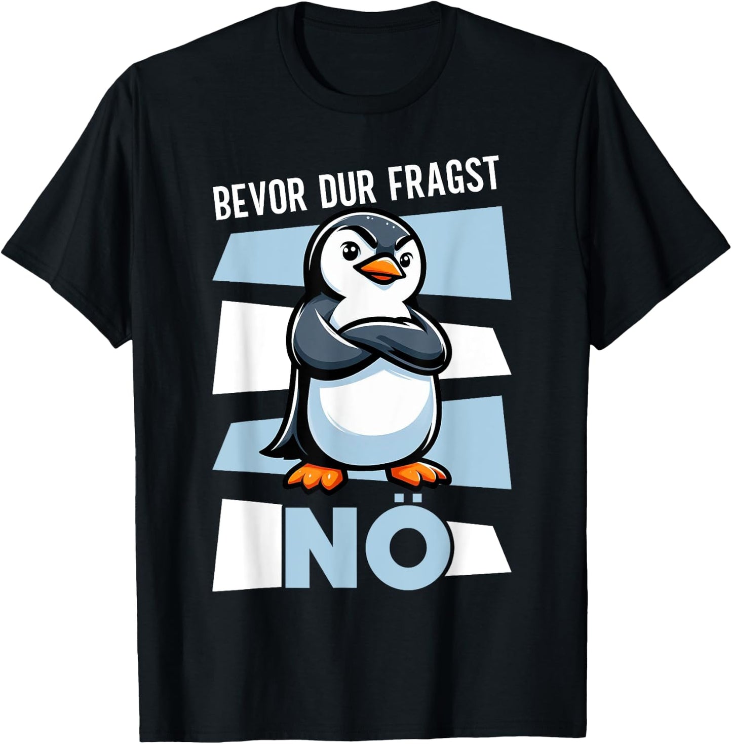 Lustige und Sarkastische Sprüche für Tierliebhaber Bevor Du Fragst Nein Witziger Pinguin Spruch Lustig Penguin Schwarz Erwachsene Small T-Shirt - T-Shirt | Black