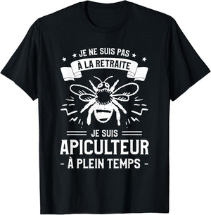 I'm Not Retired I'm Beekeeper Full T-Shirt - T-Shirt | Black