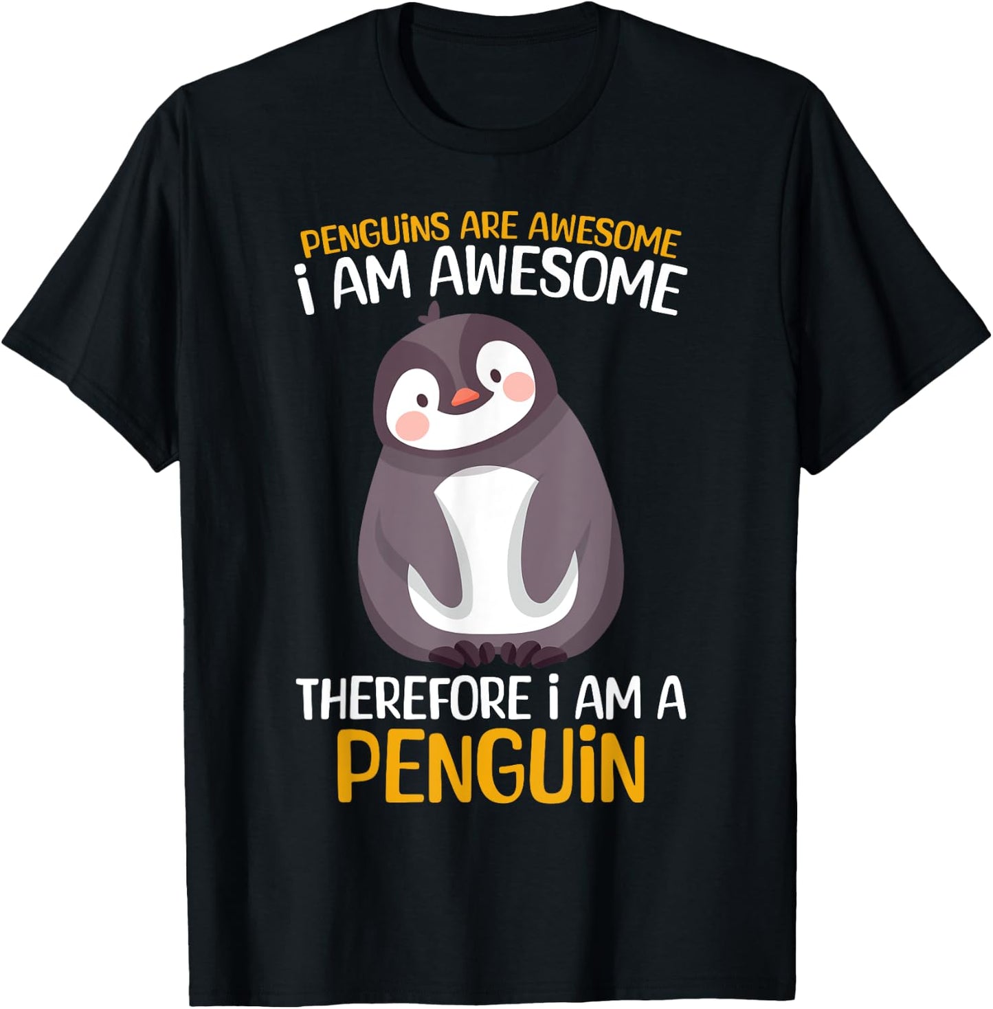 Penguins Are Awesome I Am Penguin Lover Lazy Halloween T-Shirt - T-Shirt | Black