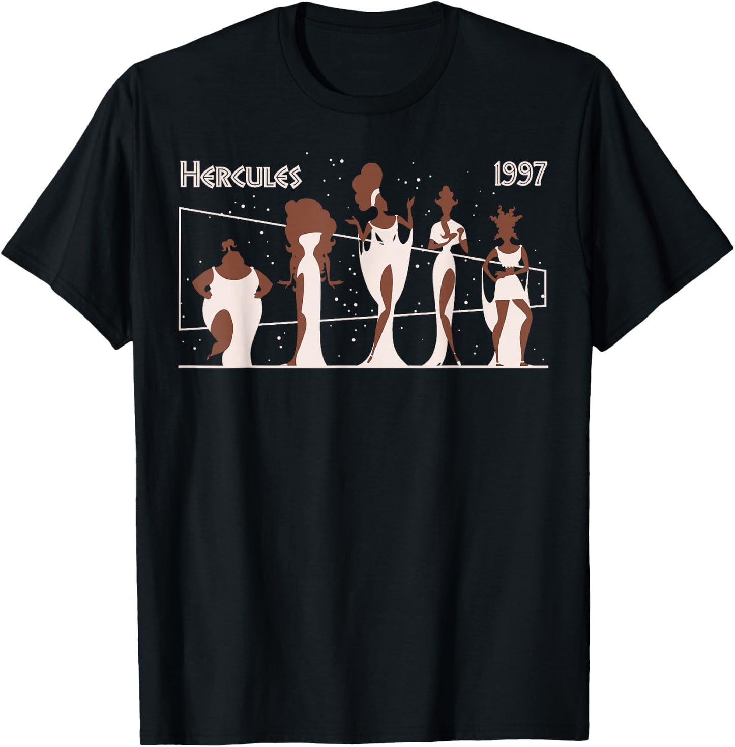 Disney Hercules 1997 Muses Portrait Constellation T-Shirt - T-Shirt | Black