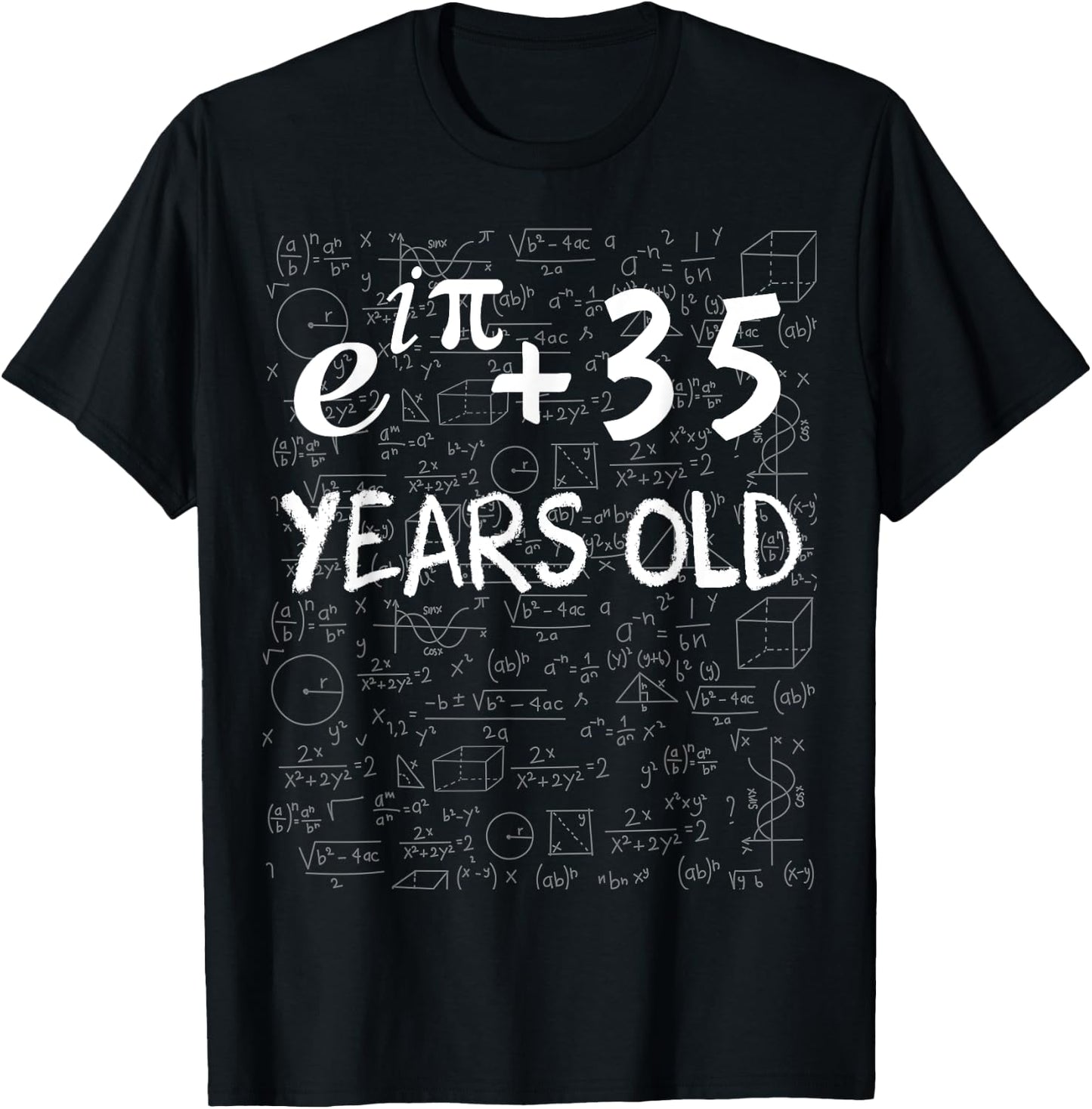 34-Geburtstag 34 Jahre alt, Mathematik-Nerd Euler-Identität T-Shirt - T-Shirt | Black