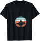 Bateau remorqueur vintage au coucher du soleil T-Shirt - T-Shirt | Black