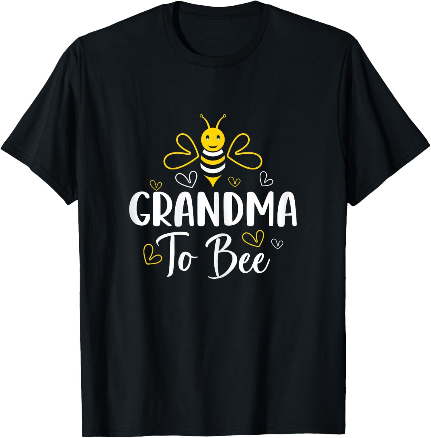 Grandma to Bee Cute Funny Pregnancy Announcement Grandma T-Shirt - T-Shirt | Black