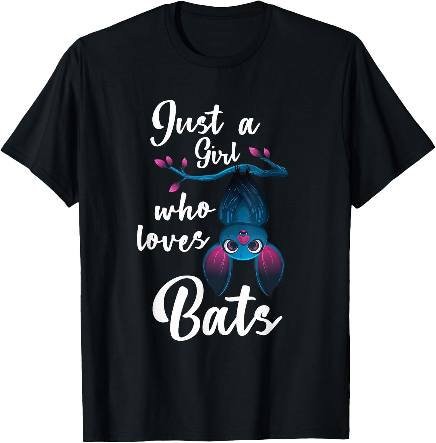 Just A Girl Who Loves Bats Bat T-Shirt - T-Shirt | Black