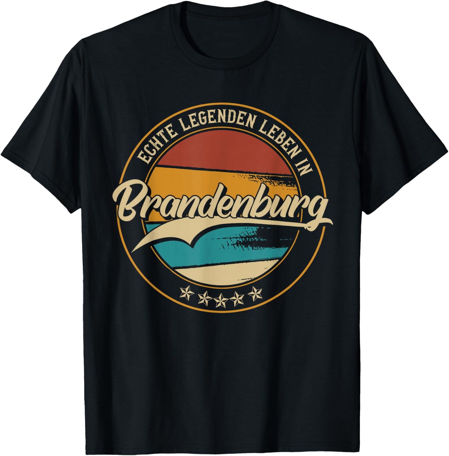 Brandenburg meine Heimat | Heimatliebe & Geburtsort , black T-Shirt - T-Shirt | Black