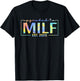 Upgraded To Milf EST 2025 Funny Birthday New Hot Mom MILF T-Shirt - T-Shirt | Black