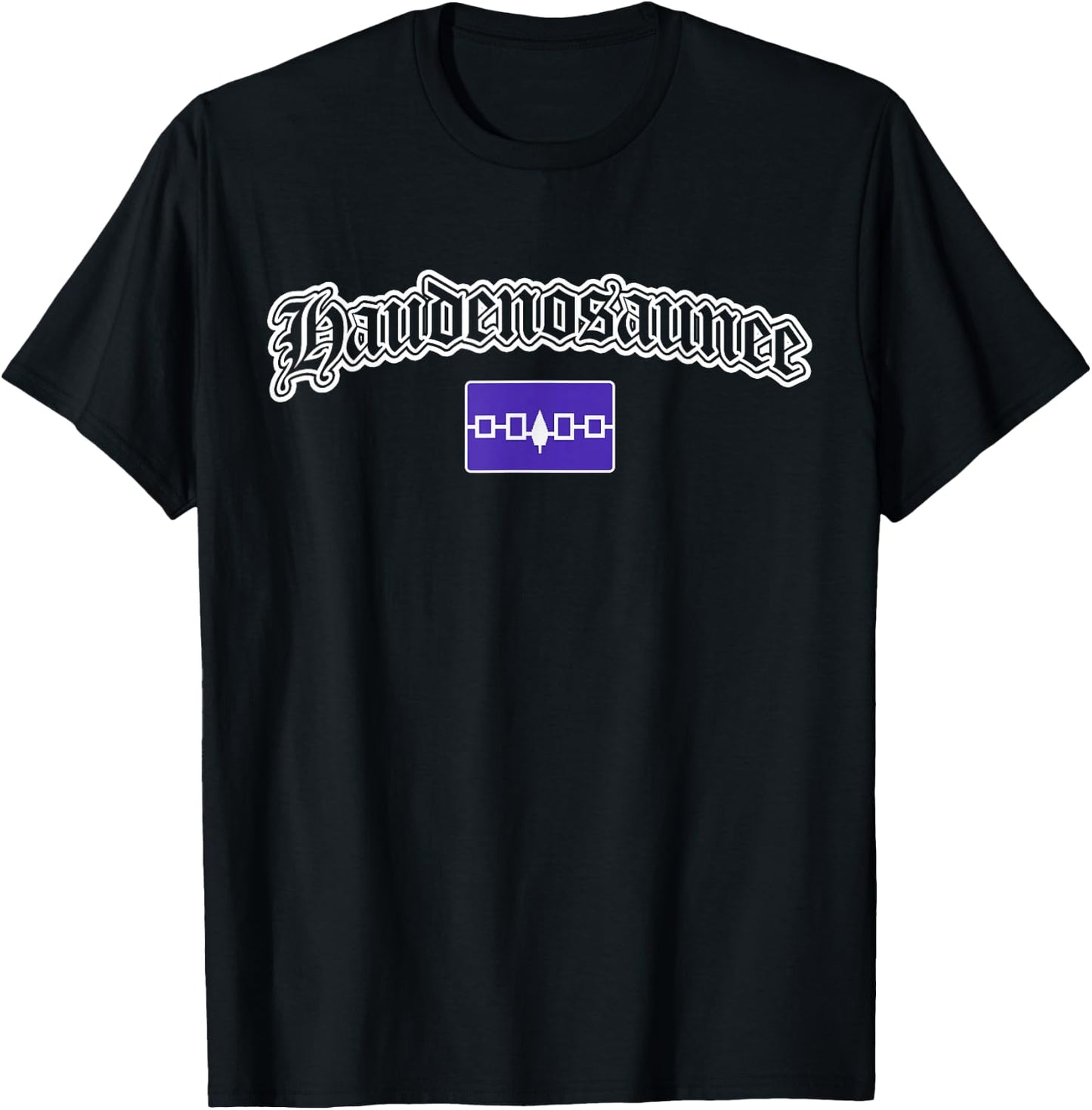 Haudenosaunee Iroquois Flag Native American Indian T-Shirt - T-Shirt | Black
