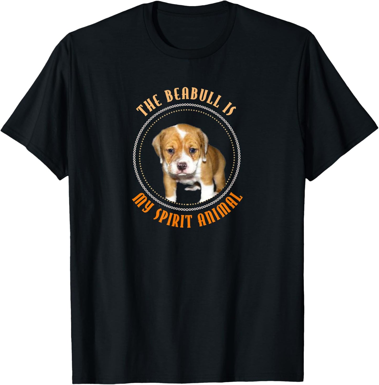 Funny Cute "Beabull Is My Spirit Animal" Picture Quote Shirt T-Shirt - T-Shirt | Black