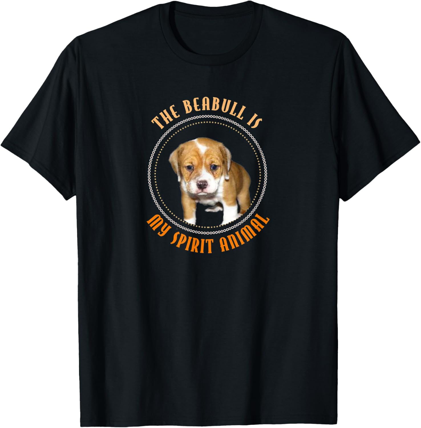 Funny Cute "Beabull Is My Spirit Animal" Picture Quote Shirt T-Shirt - T-Shirt | Black