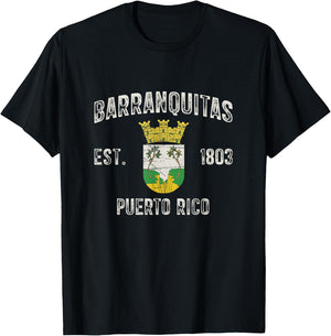 Barranquitas In Puerto Rico Est 1803, Barranquitas Armorial T-Shirt - T-Shirt | Black