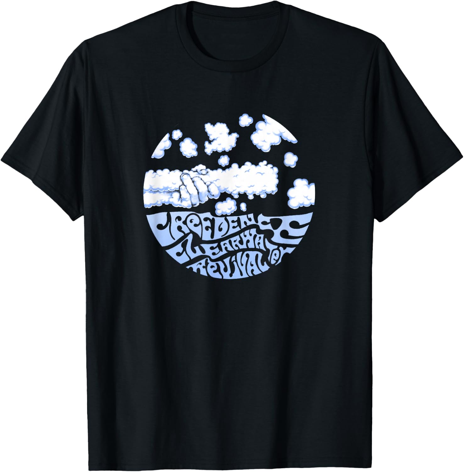 Creedence Clearwater Revival Clouds , Blue, S T-Shirt - T-Shirt | Black