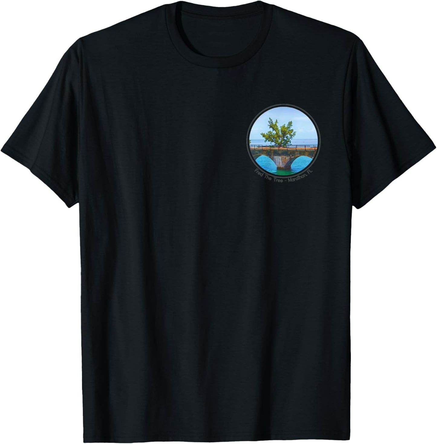 Fred the Tree Front and Back 7 mile Bridge T-Shirt - T-Shirt | Black
