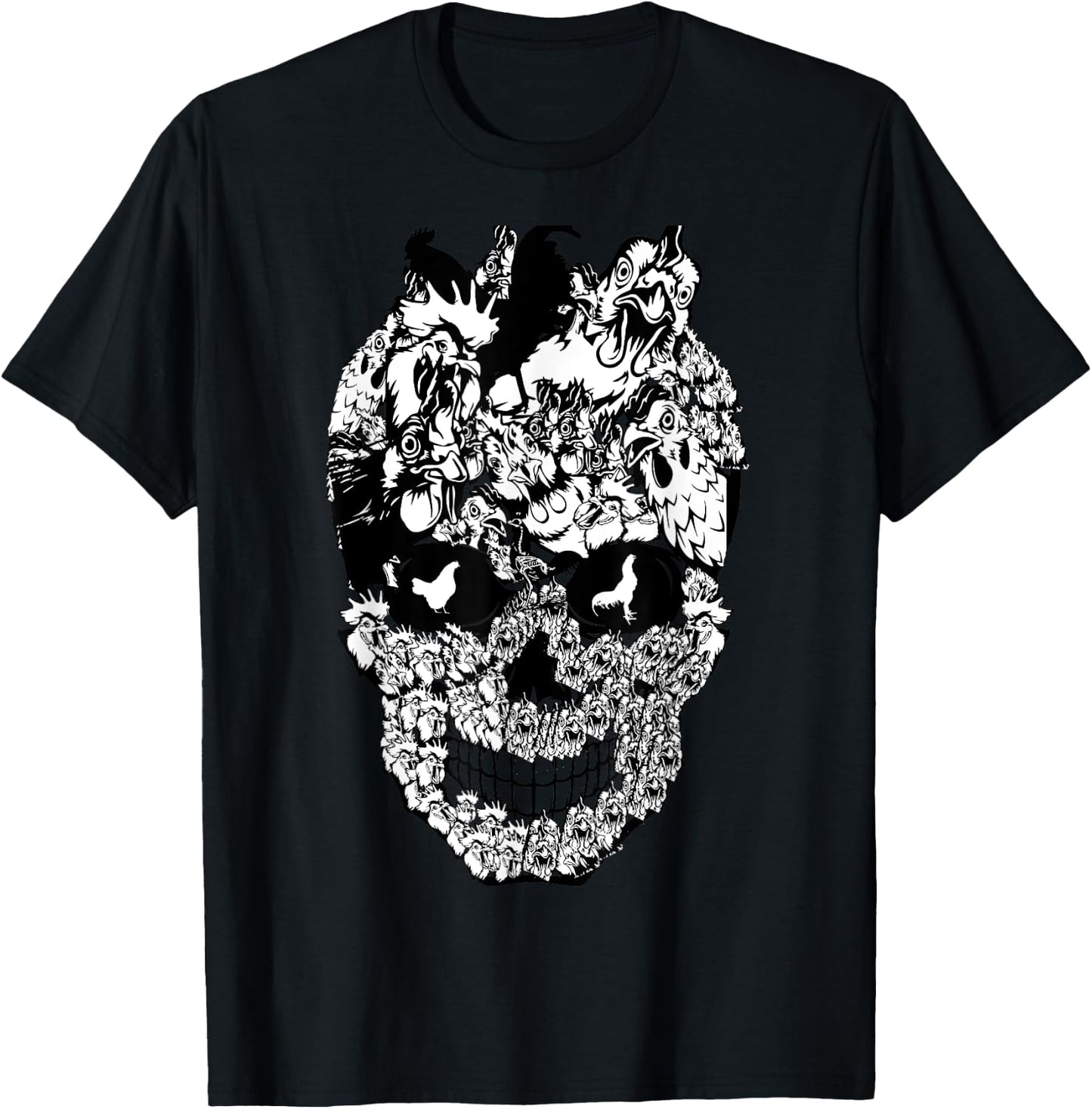 Matching Family chicken Skull Costume Halloween funny 2022 T-Shirt - T-Shirt | Black