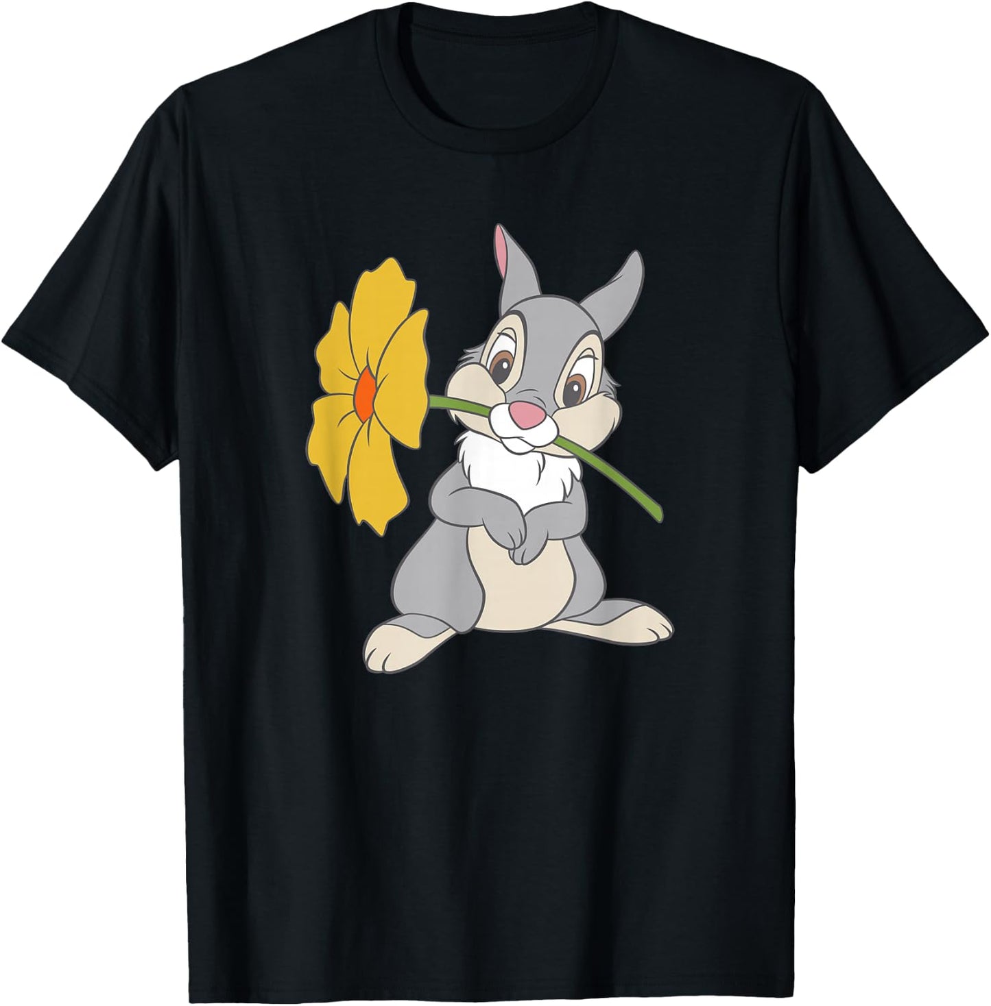 Disney Bambi Thumper With A Flower , blue T-Shirt - T-Shirt | Black