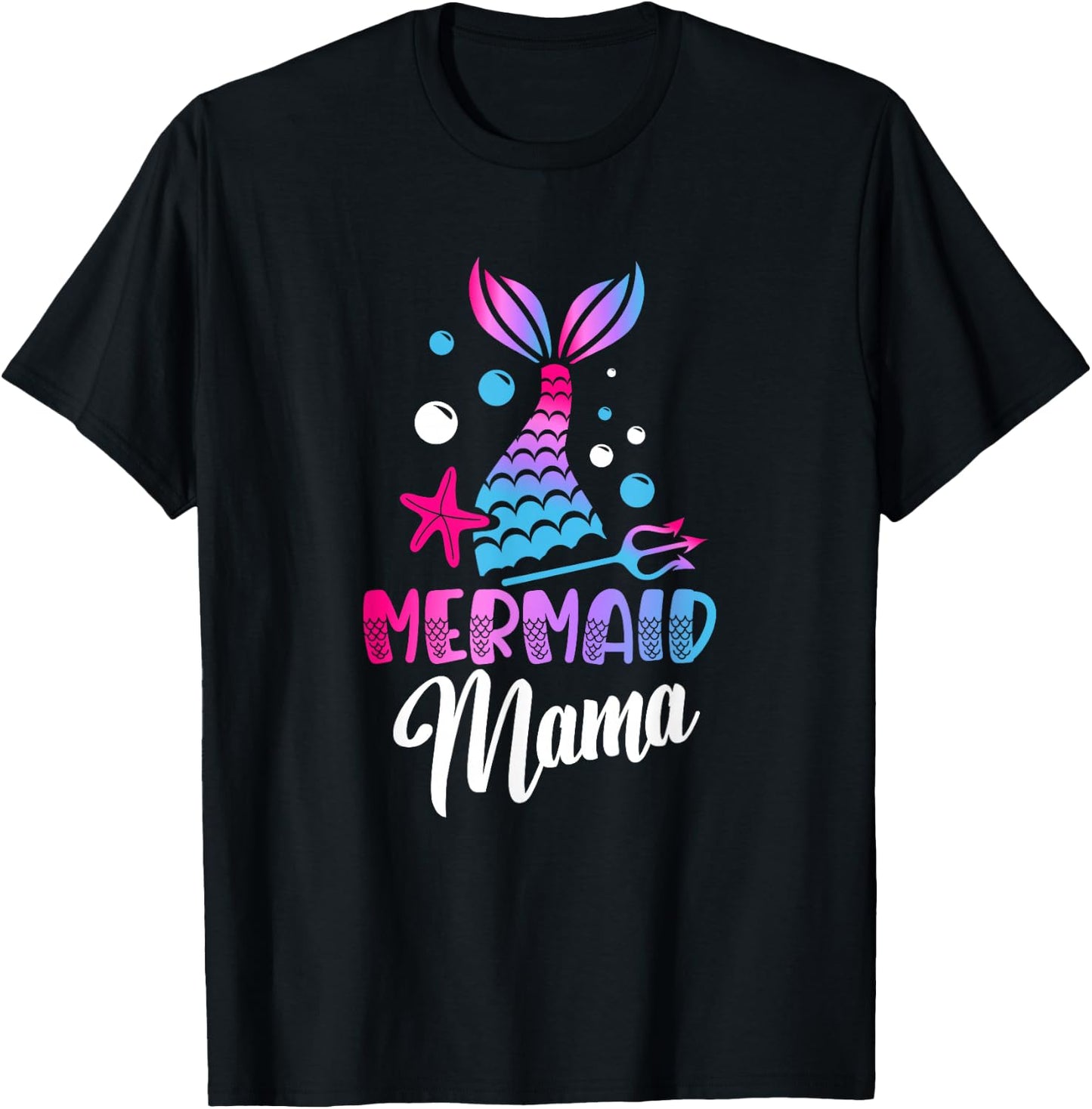 Mermaid Mama Mermaid Lover Underwater Fantasy T-Shirt - T-Shirt | Black