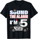Kids Police Car 5th Birthday Boy 5 year old Cop Policeman Officer T-Shirt - T-Shirt | Black