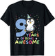 9th Birthday Penguin For Children Nine Years Old T-Shirt - T-Shirt | Black