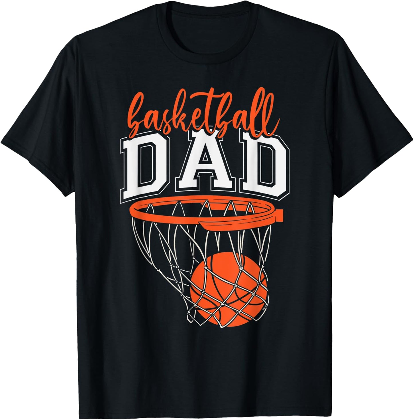 Basketball Dad Sports Fan Kids Exciting Father Parents Love T-Shirt - T-Shirt | Black