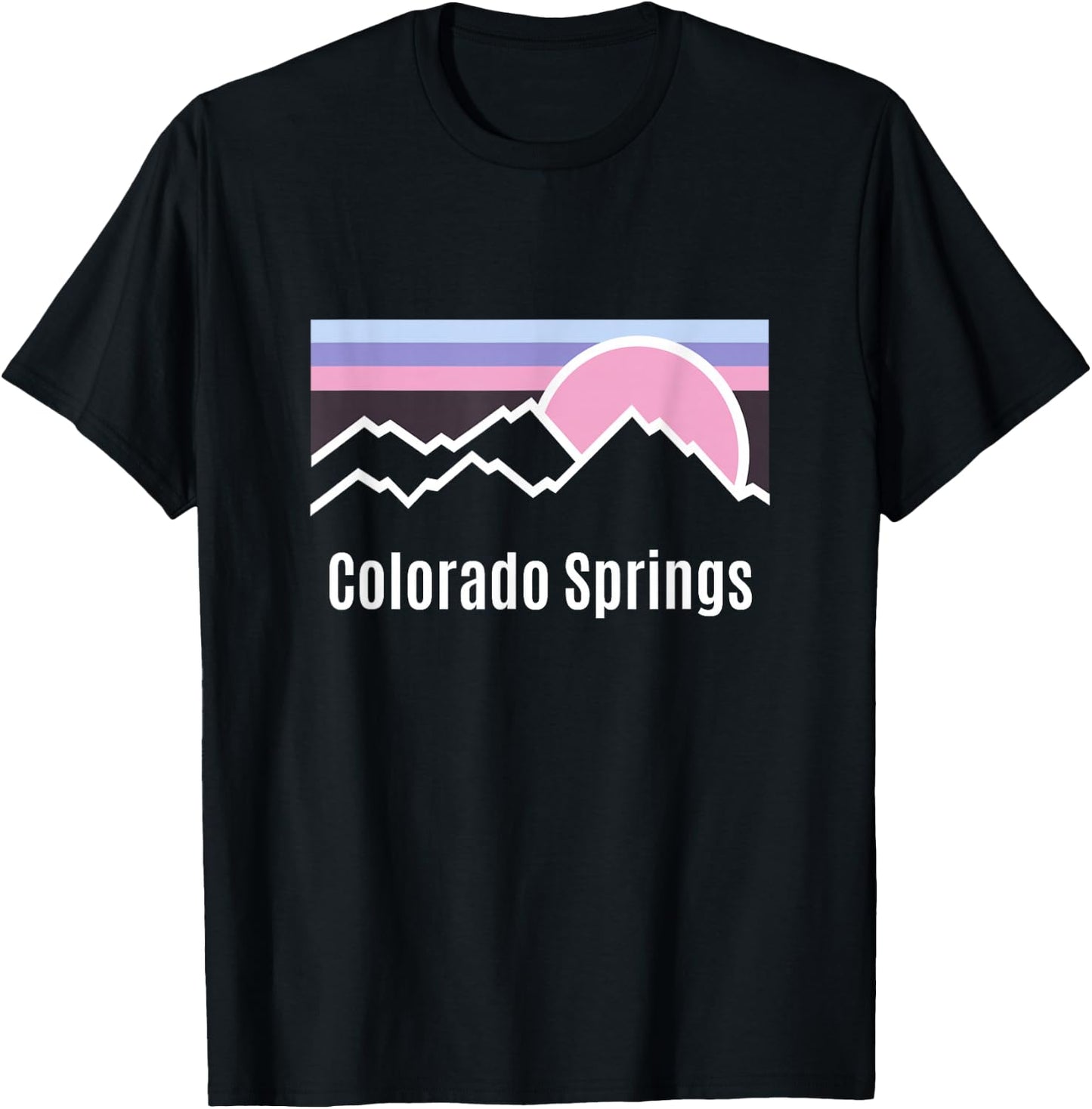 Retro Sun Mountains Colorado Springs Souvenir Kids T-Shirt - T-Shirt | Black