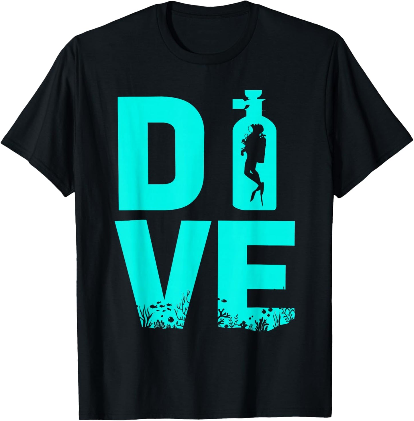Art amusant sur le thème de la plongée sous-marine pour hommes et femmes T-Shirt - T-Shirt | Black