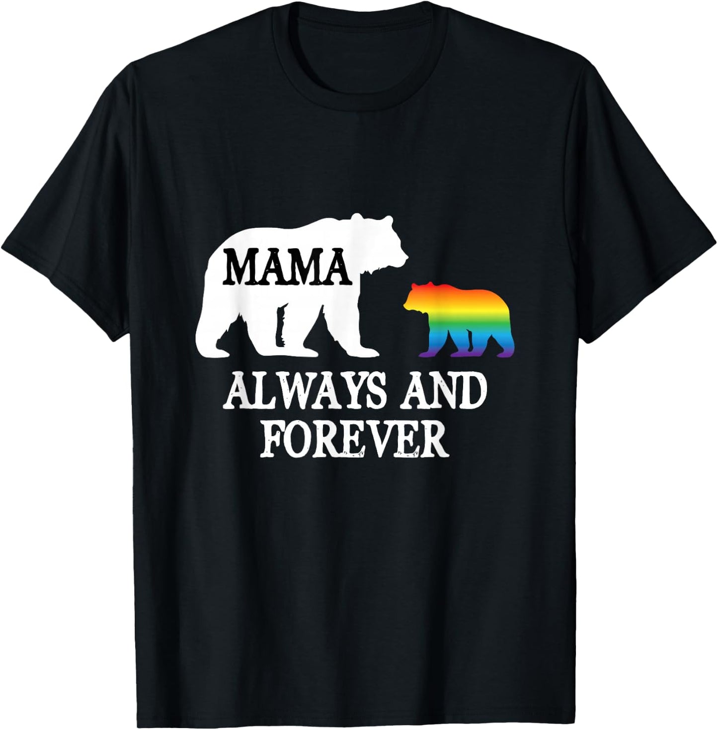 Mama Bear Pride Rainbow Queer Gay Lesbisch Mom Party LGBTQ T-Shirt - T-Shirt | Black