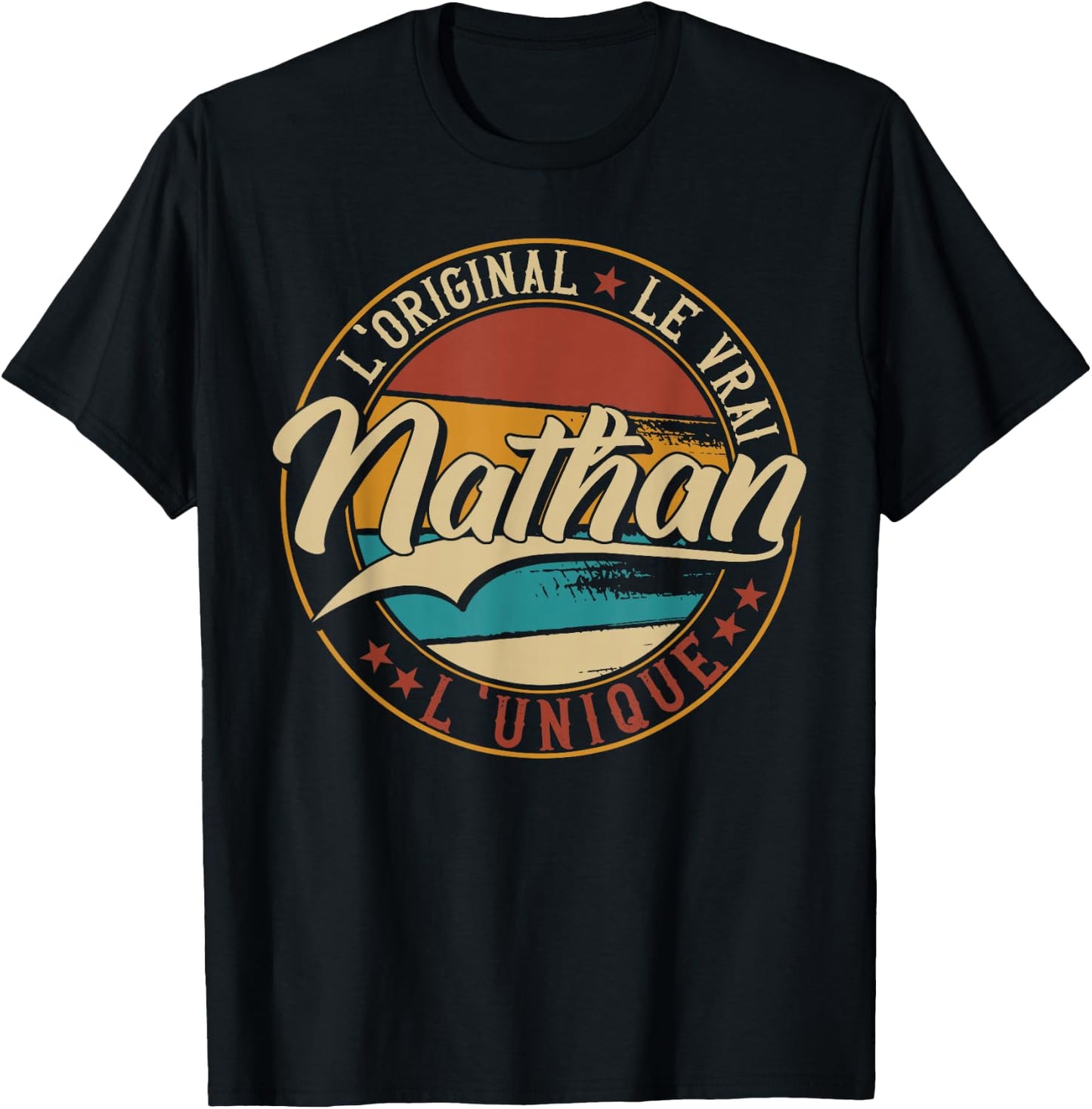 Nathan The Original The True The Unique Men & Boys , Black, S T-Shirt - T-Shirt | Black