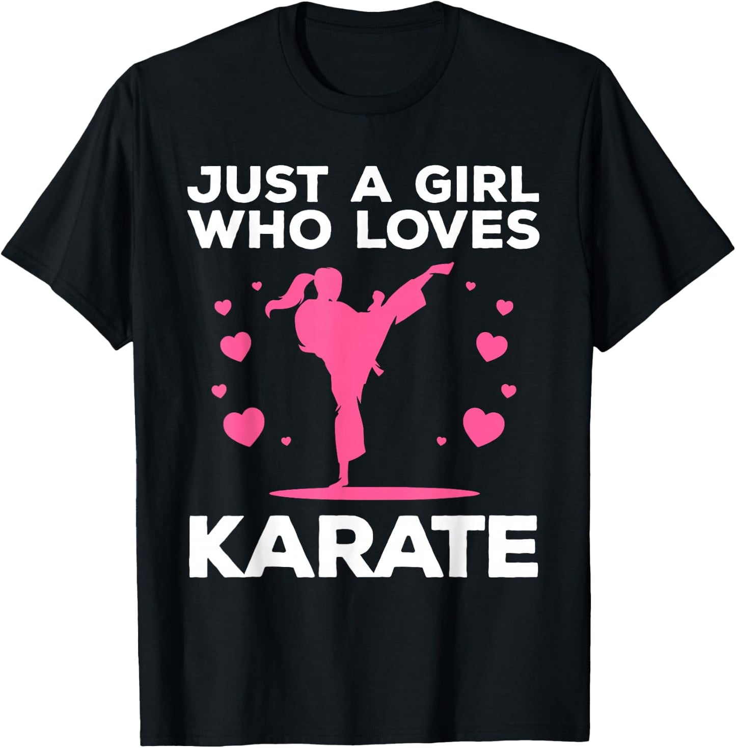 Funny Karate Girls Karate Black Belt Martial Arts T-Shirt - T-Shirt | Black