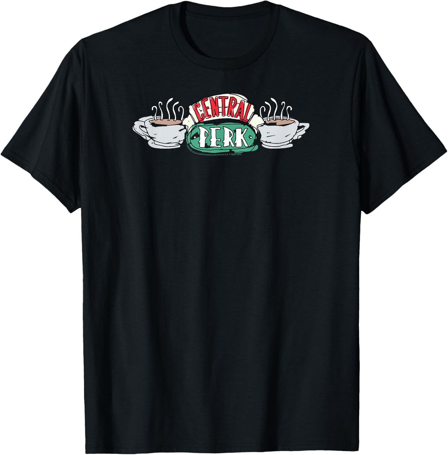 Friends Central Perk Logo Sketch TV Show T-Shirt - T-Shirt | Black