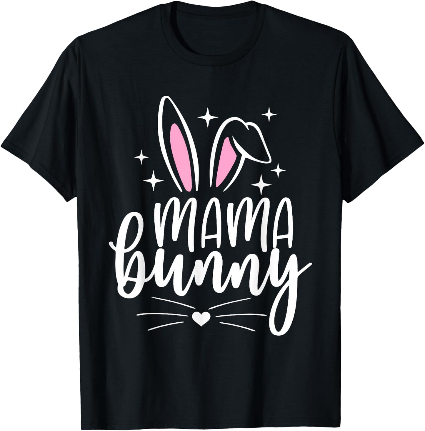 Mama Bunny Shirt Mom Pregnancy Matching Family Easter T-Shirt - T-Shirt | Black