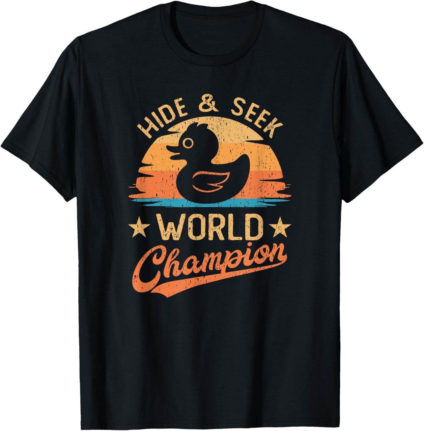 Cruise Duck Hide And Seek Champion Funny Family Cruising T-Shirt - T-Shirt | Black