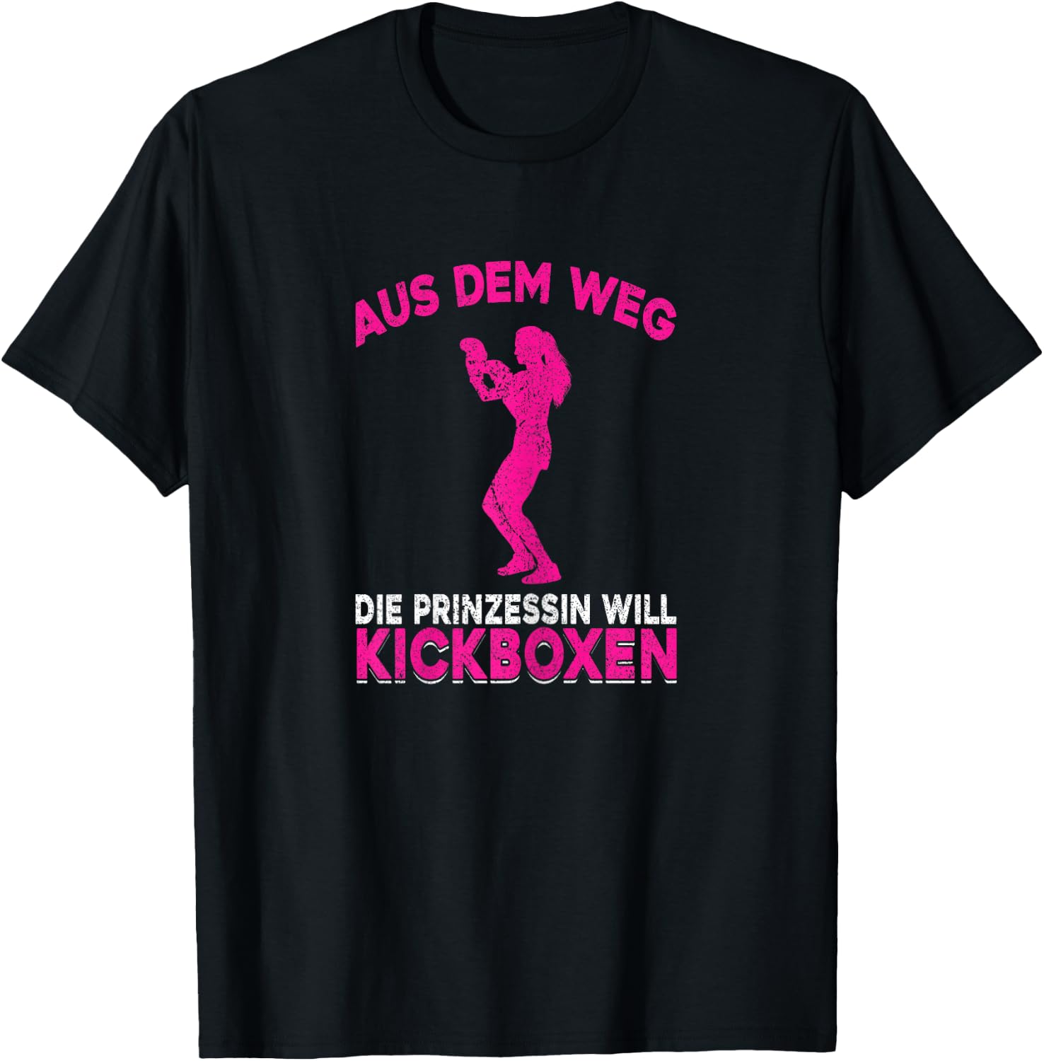 Kickboxing Women's Martial Arts Training Girls Kickboxing , black T-Shirt - T-Shirt | Black