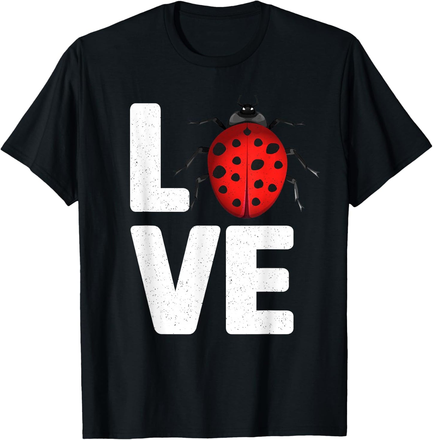 Cute Ladybug Art Women Kids Insect Bug Ladybug Lover T-Shirt - T-Shirt | Black