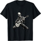 Skeleton Guitarist Skull Musician Guitar Rock Music T-Shirt - T-Shirt | Black