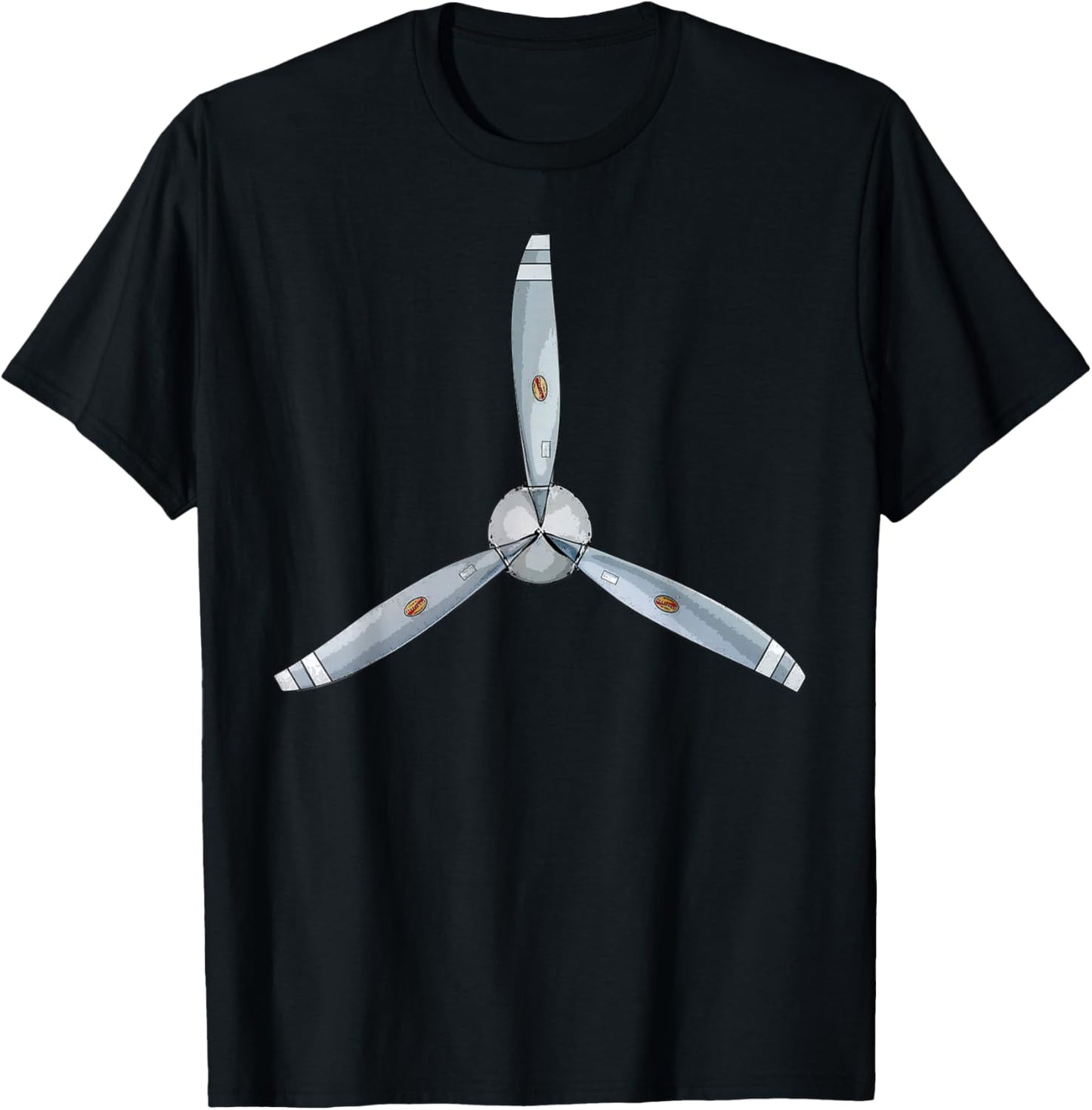 Aircraft Propeller Pilot airplane prop aviation T-Shirt - T-Shirt | Black