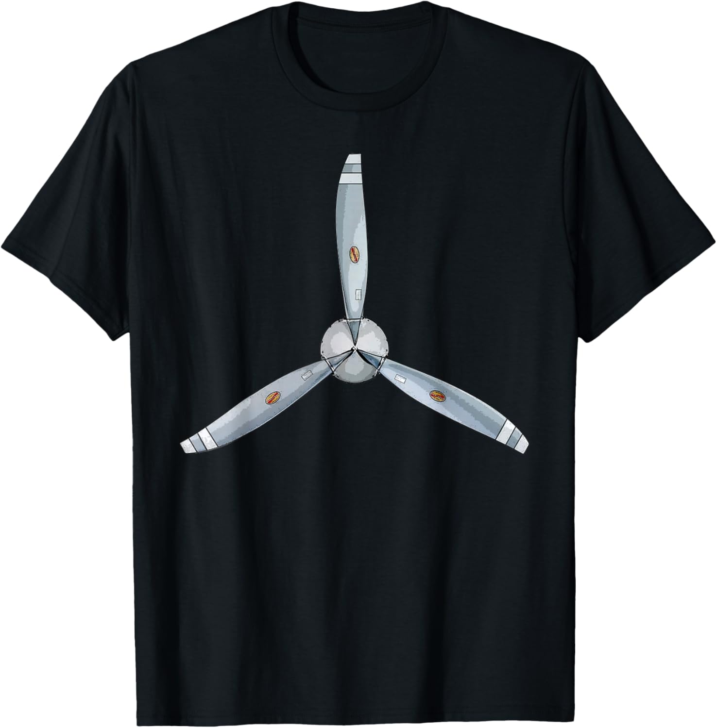 Aircraft Propeller Pilot airplane prop aviation T-Shirt - T-Shirt | Black