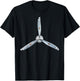 Aircraft Propeller Pilot airplane prop aviation T-Shirt - T-Shirt | Black