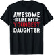Awesome Like My Youngest Daughter Funny Vintage Father's Day T-Shirt - T-Shirt | Black