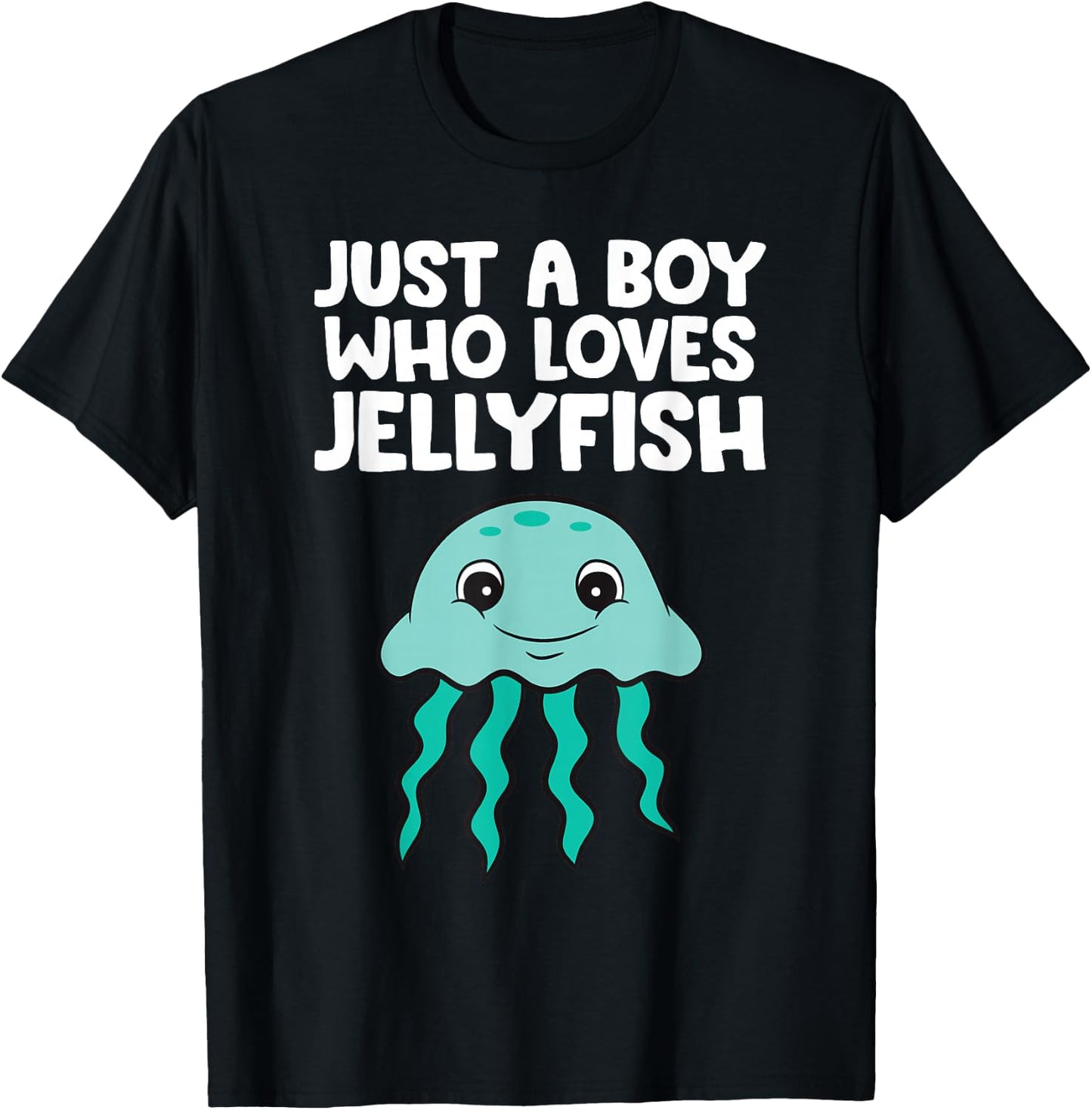 Jellyfish Lover Just A Boy Who Loves Jellyfish T-Shirt - T-Shirt | Black