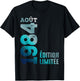 August 1984 Retro Year 1984 Vintage 1984 Limited Edition , Black, S T-Shirt - T-Shirt | Black
