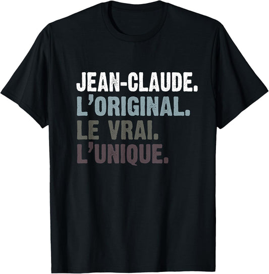 Man Humour Gift Personalised Name Jean-Claude , Black, S T-Shirt - T-Shirt | Black