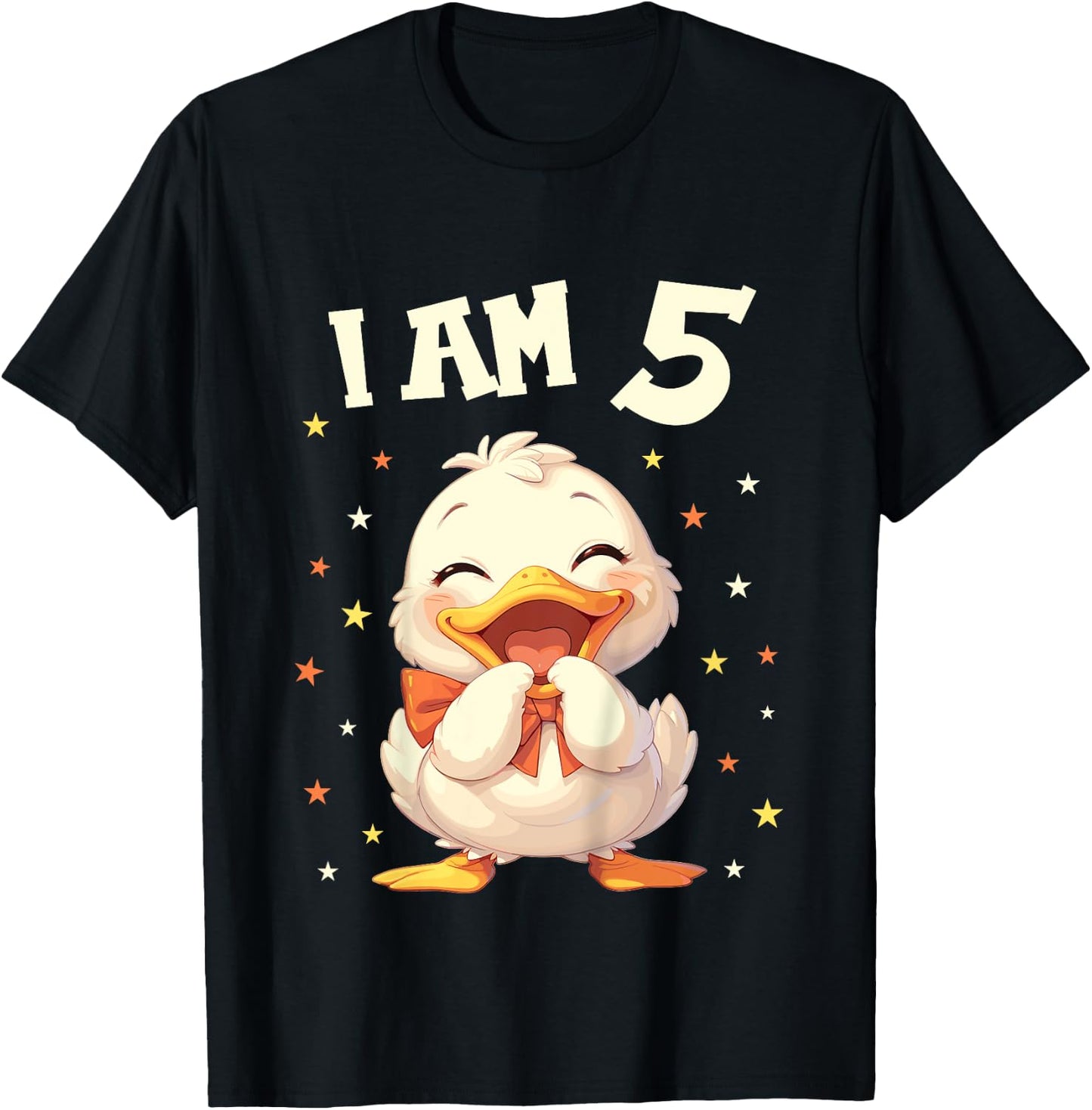 Kids 5 Years old 5 birthday Ducks Boy Girl Duck T-Shirt - T-Shirt | Black