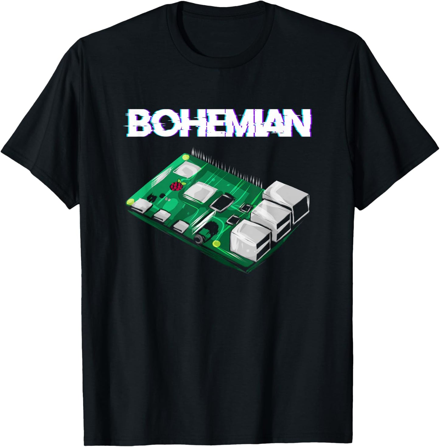 Bohemian Raspberry Computer Scientist Programmer Pi Gift T-Shirt - T-Shirt | Black
