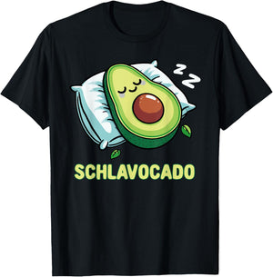 Schlavocado Pyjama Nachthemd Schlafanzug Schlaf Avocado T-Shirt - T-Shirt | Black