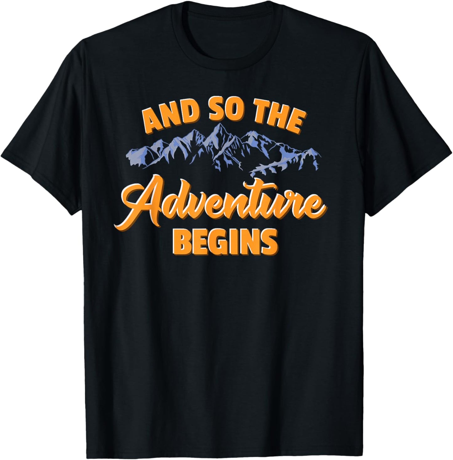 And So The Adventure Begins Road Trip T-Shirt - T-Shirt | Black