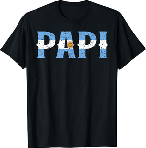 PAPI Argentine Flag Argentina Father's Day Patriotic Pride T-Shirt - T-Shirt | Black